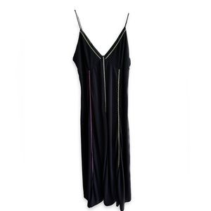 Zara Spaghetti Strap ALine MIDI Dress with Top Stitching